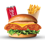 Hot N Spicy Burger, Chips & Can 